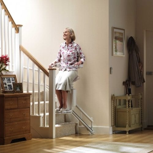 image of a standup stairlift